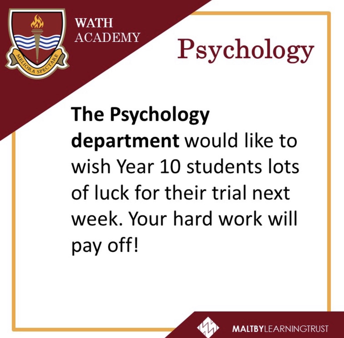 Wath_RSS's tweet photo. ⭐️Well done to our brilliant Y10 and Y12 students who have worked so hard this week! #NeverGiveUp #noexcuses #growthmindset #highestexpectations ⭐️ https://t.co/tWkPqw64Wb
