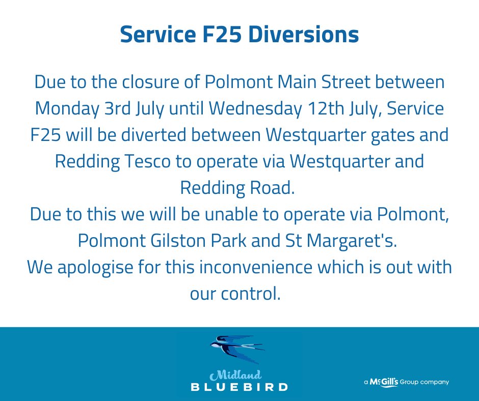 ⚠️Service F25 Diversions⚠️