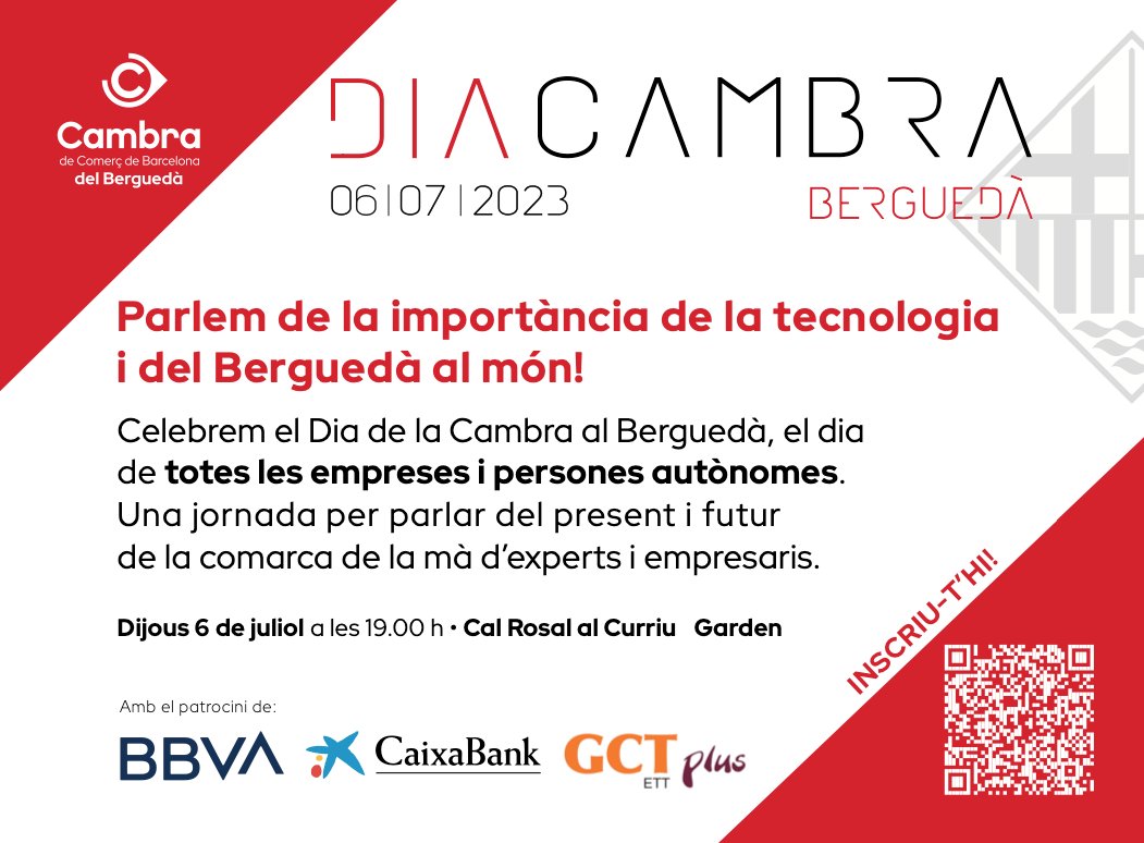CambraBCN's tweet photo. L'empresariat berguedà també s’ha expandit als mercats internacionals. Quines han estat les seves aportacions?
👉 En parlem al #DiaCambraBerguedà amb ponents de #PauligLiven, #ASNL, @moiaccio i #Weelko. T'hi esperem!
Inscriu-t'hi: https://t.co/Mp62JSLdVz https://t.co/hsigclE2hv