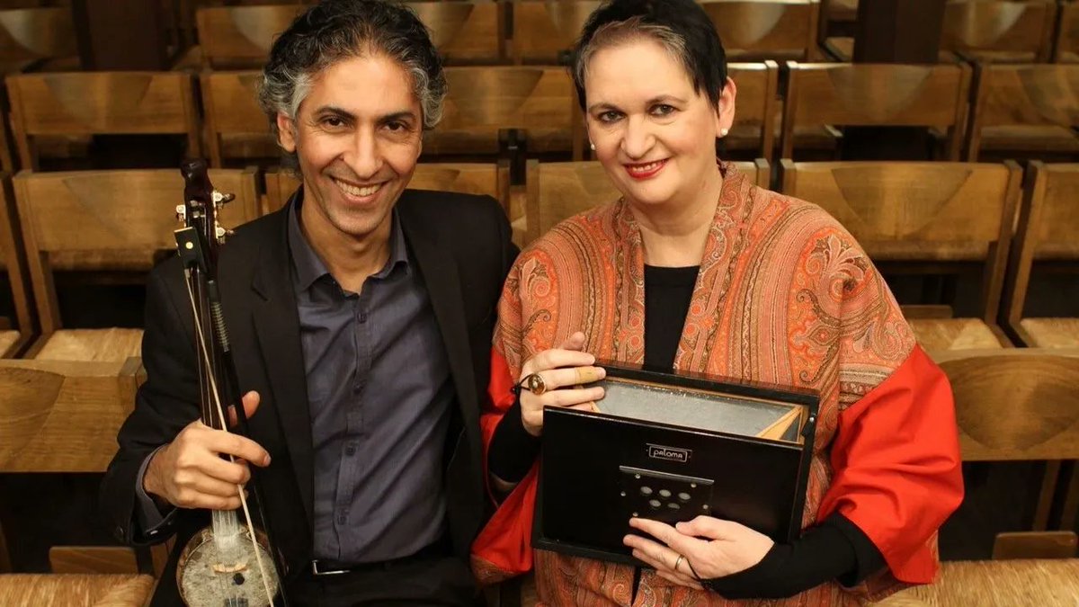 Heute 17 Uhr in der Michaelskapelle #Godesberg: #Konzert mit Sanstierce "Von Bingen nach Bagdad" - Maria Jonas (Gesang) und Bassem Hawar (Djoze). Mehr Infos ➡️ buff.ly/3Jjxupy