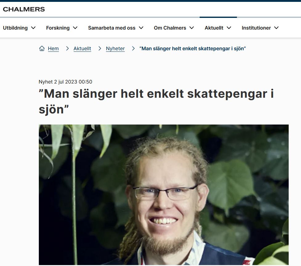 #Focalimember Göran Berndes &amp; Martin Persson <a href="/chalmersuniv/">Chalmers University of Technology</a> "...denna kunskap behövs som mest för att möta FNs Globala hållbarhetsmål. Än mer anmärkningsvärt är sättet man gör det på - man slänger skattepengar i sjön"
📰👉chalmers.se/aktuellt/nyhet… 
#uforsk #SDGs