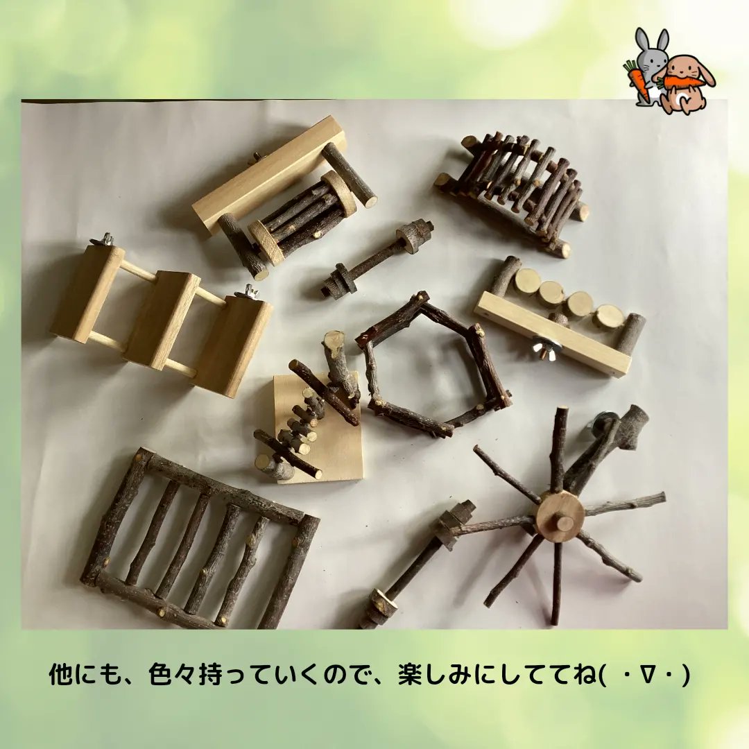 2023年7月16日(日)　東京都赤坂にて開催される
『DEGU cafe  SUMMER』に出品します‼️

青森県の農薬不使用りんご農園さんの枝を使用したおもちゃ等をもりもり作成中😆👍

たくさんのお友達の笑顔が見れたら嬉しいです💓

#DEGUcafe
