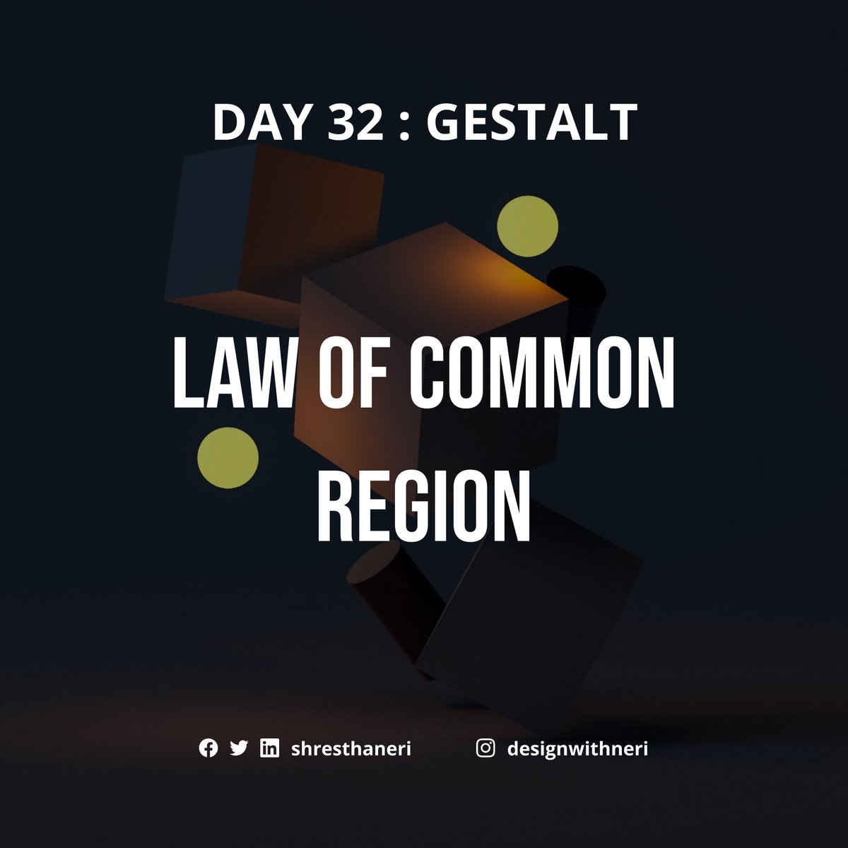 #Day32 of #60days

Today I learnt about Law of Common Region.

It states that elements grouped within a common region or boundary are perceived as related or belonging together.

#60DaysOfLearning2023 #LearningWithLeapfrog #LSPPD32 #lawofcommonregion

@lftechnology