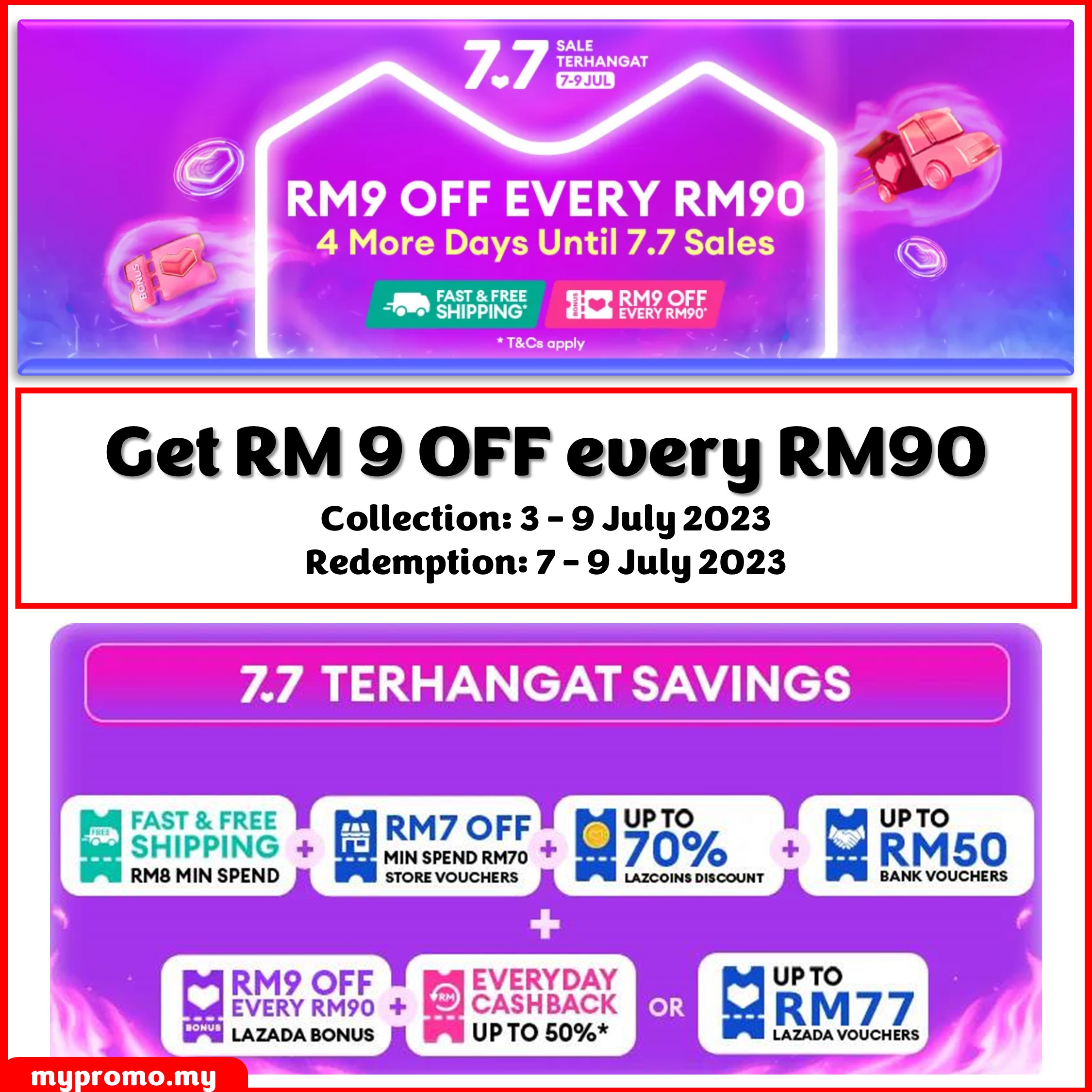 Lazada Bonus for 7.7 Terhangat Sale