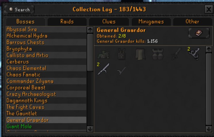 I'd consider this pretty dry.. 😆 

This was taken before last night's trip, then Raixhu went and landed a set of tassets and hilt within 10kc so gzz! 

#osrs #runescape #dry #jagex