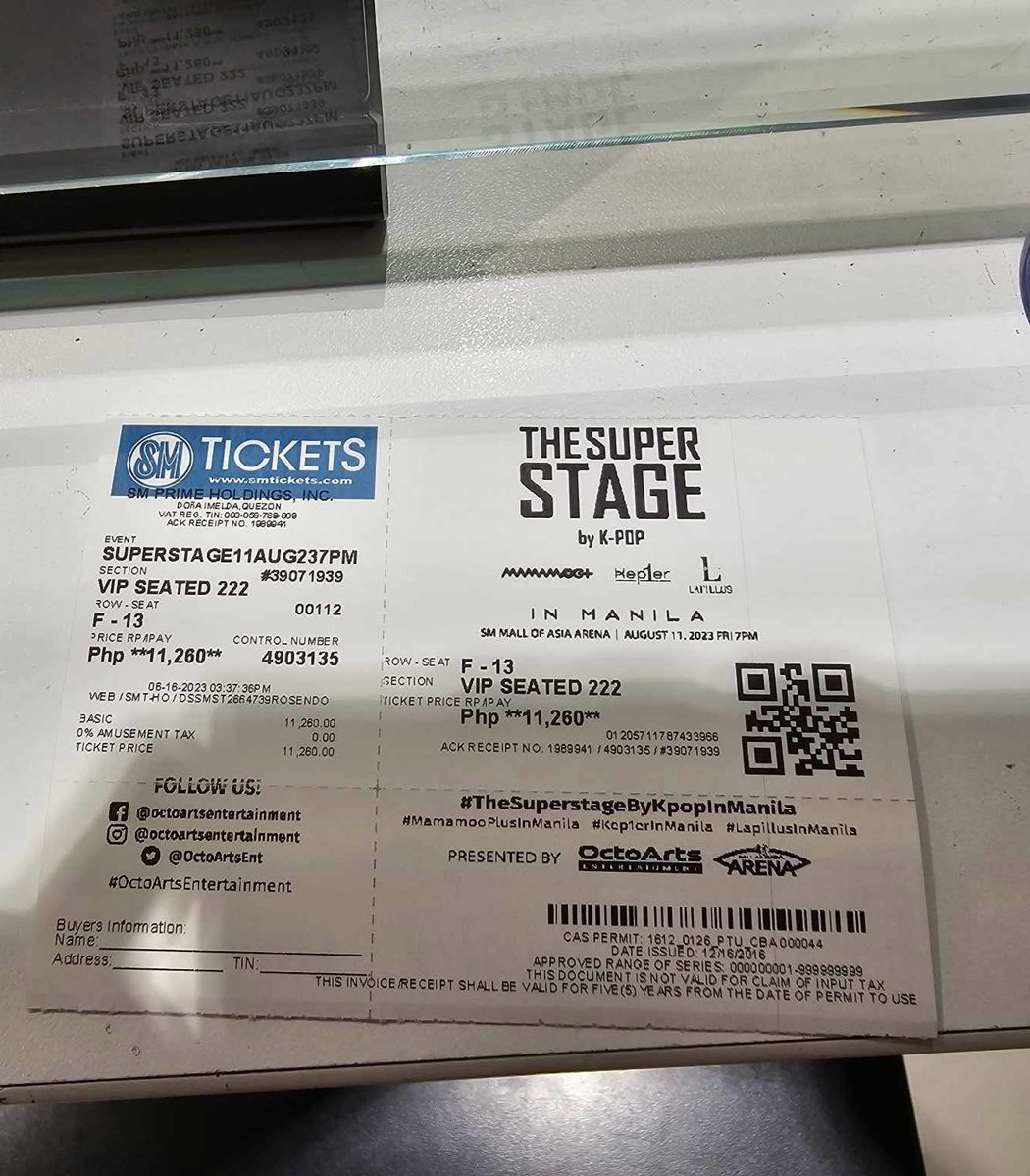 liageab's tweet photo. WTS LFB

SuperStage by Kpop in Manila
VIP seated LB 222
- 9500php only
- sure buyer only
- not a scam
- meet up qc, manila, marikina
DM for inquiries

RFS: had imprt event on the concert day

#TheSuperStageByKpopInManila
#MAMAMOO #lapillus #Kep1er #SandaraPark https://t.co/L4tlVYUavJ