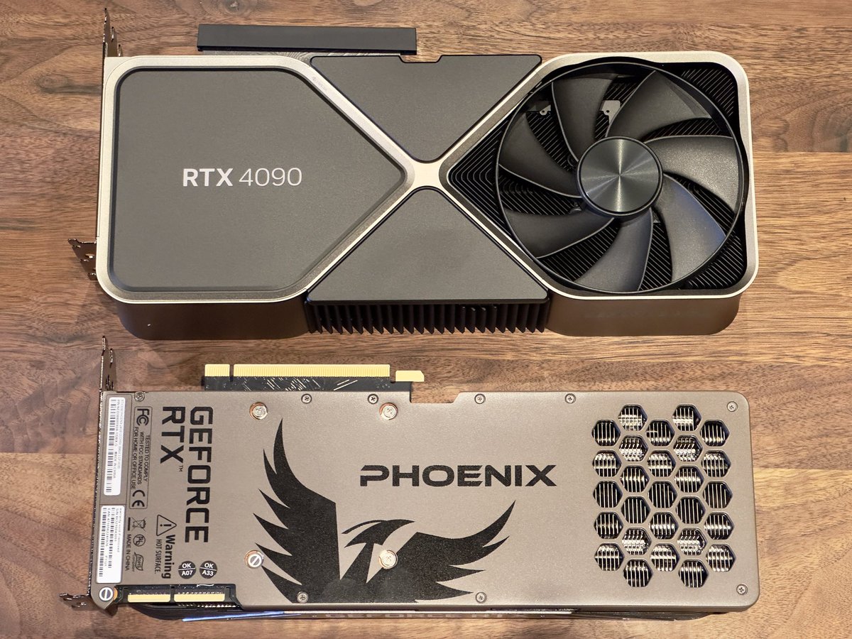 ikuz_a's tweet photo. RTX4090FE届いた
Gainwardの3090もデカいと思ってたけど更にデカい。見た目はシンプルでとってもカッコいい

そんなシンプルな4090を取り付けるPCがこちら❣️

#自作PC
#NZXT
#RTX4090FE https://t.co/vU9xA2m3J1