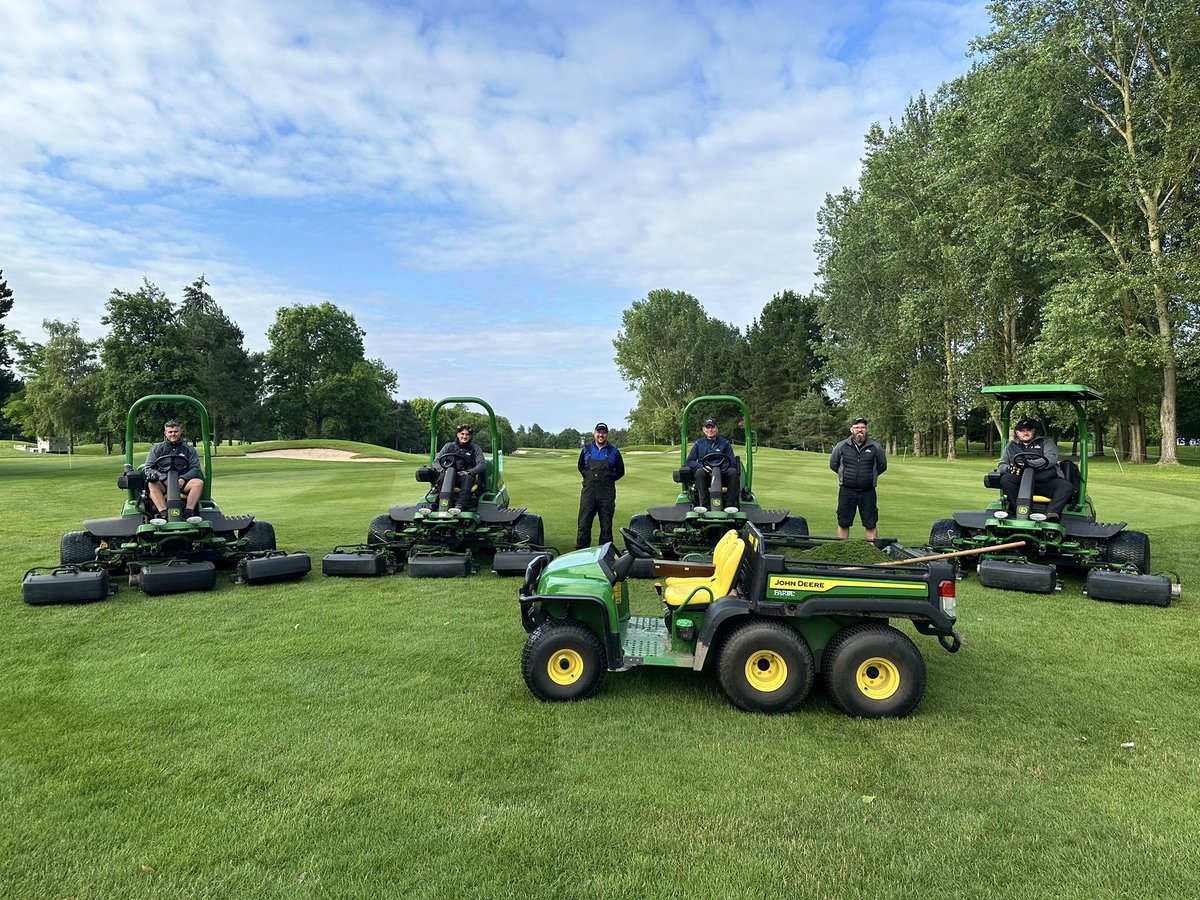 #BetfredBritishMasters final day setup done. Stage is set for a great day of golf in tricky conditions 💨 

Pleasure to mow fairways this week with a great team. Can’t wait to see the course develop over the next few years.