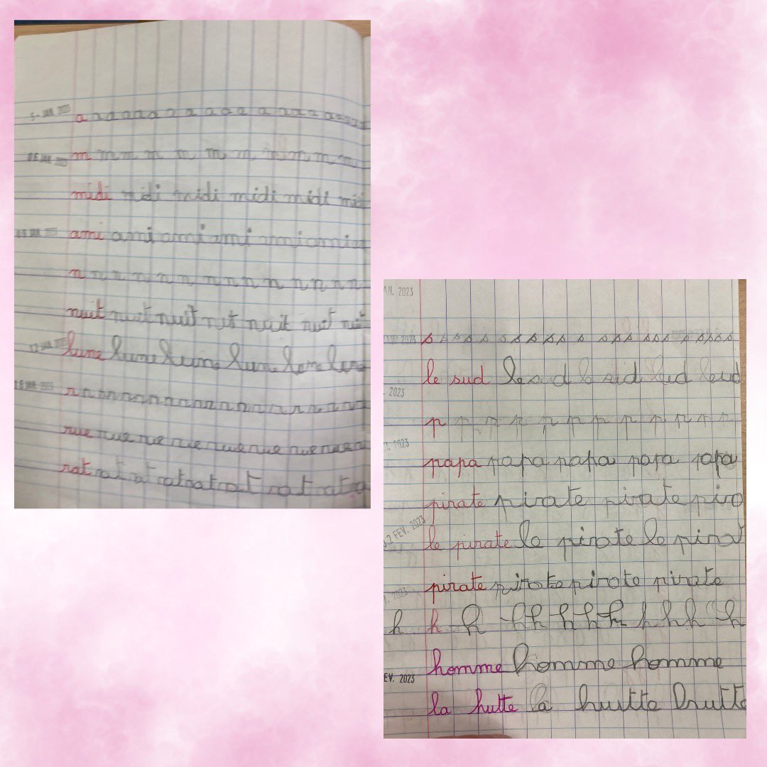 DaubenfeldS's tweet photo. Écriture avec nos GS:
#ecriturecursive #maternelle https://t.co/Mk5H3mXZF9