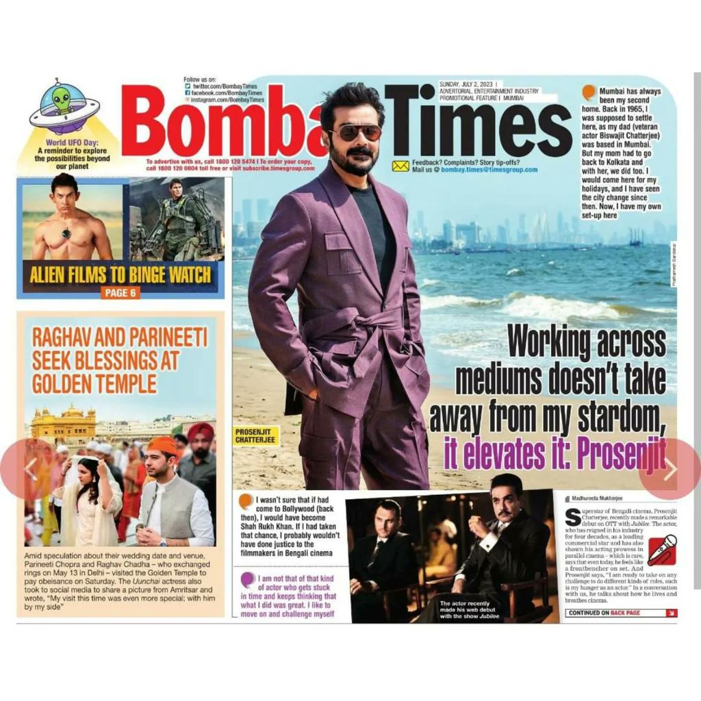 prosenjitbumba's tweet photo. Chat about films, OTT and more in today's @bombaytimes @Calcutta_Times @DelhiTimesTweet @etimes @lucknowTOI.

@MaddyMatters #UniversalCommunications @timesofindia https://t.co/xFG2bTkH8l