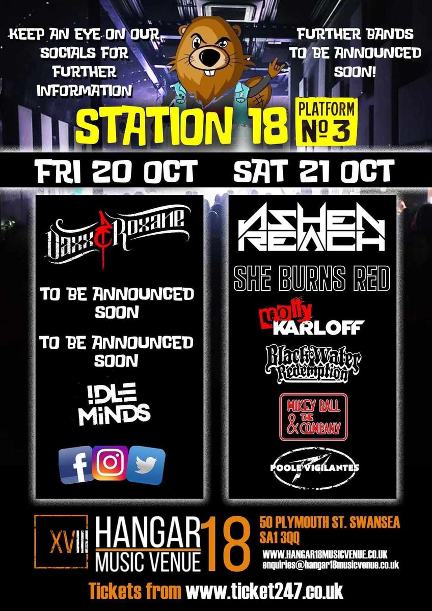 Daxx & Roxane (@daxxroxane) on Twitter photo Catch us headlining Station 18 Festival on Friday 20th of October 😎 we look forward to coming back to Wales and see you all crazy rockers there 🤘
<a href="/SDEntIre/">SD Entertainment</a>
ticket247.co.uk/Event/station-… Catch us headlining Station 18 Festival on Friday 20th of October 😎 we look forward to coming back to Wales and see you all crazy rockers there 🤘
<a href="/SDEntIre/">SD Entertainment</a>
ticket247.co.uk/Event/station-…
