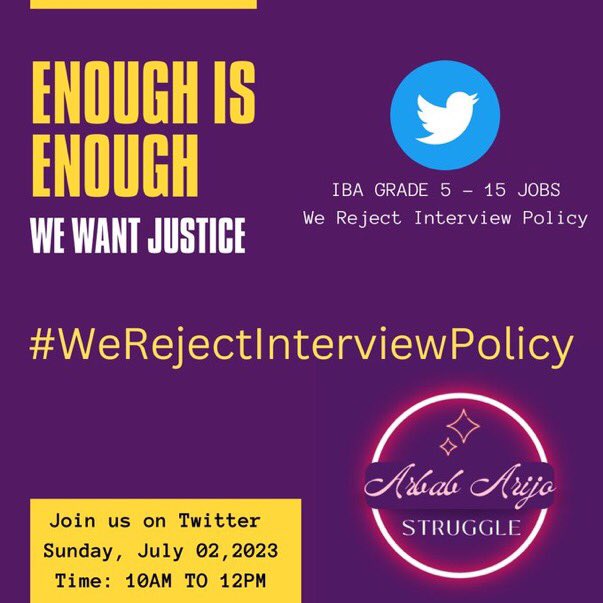NasarMemon786's tweet photo. #werejectinterviewpolicy 
#WeRejectInterviewPolicy https://t.co/ncgwjIseFB