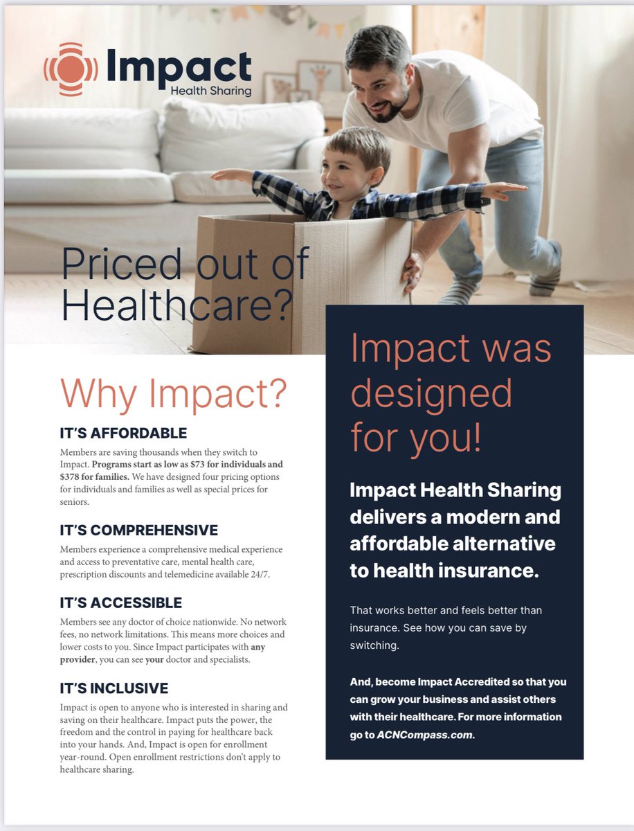 kaotic_mark's tweet photo. Small business owners, gig workers, &amp; those that pay out of pocket spend 30%-70% too much for healthcare coverage when compared to Impact Healthcare Sharing. Send a message for a FREE informational video on how Impact works and a link for a FREE quote. #healthcare #freequote https://t.co/mF5d6BzQxp