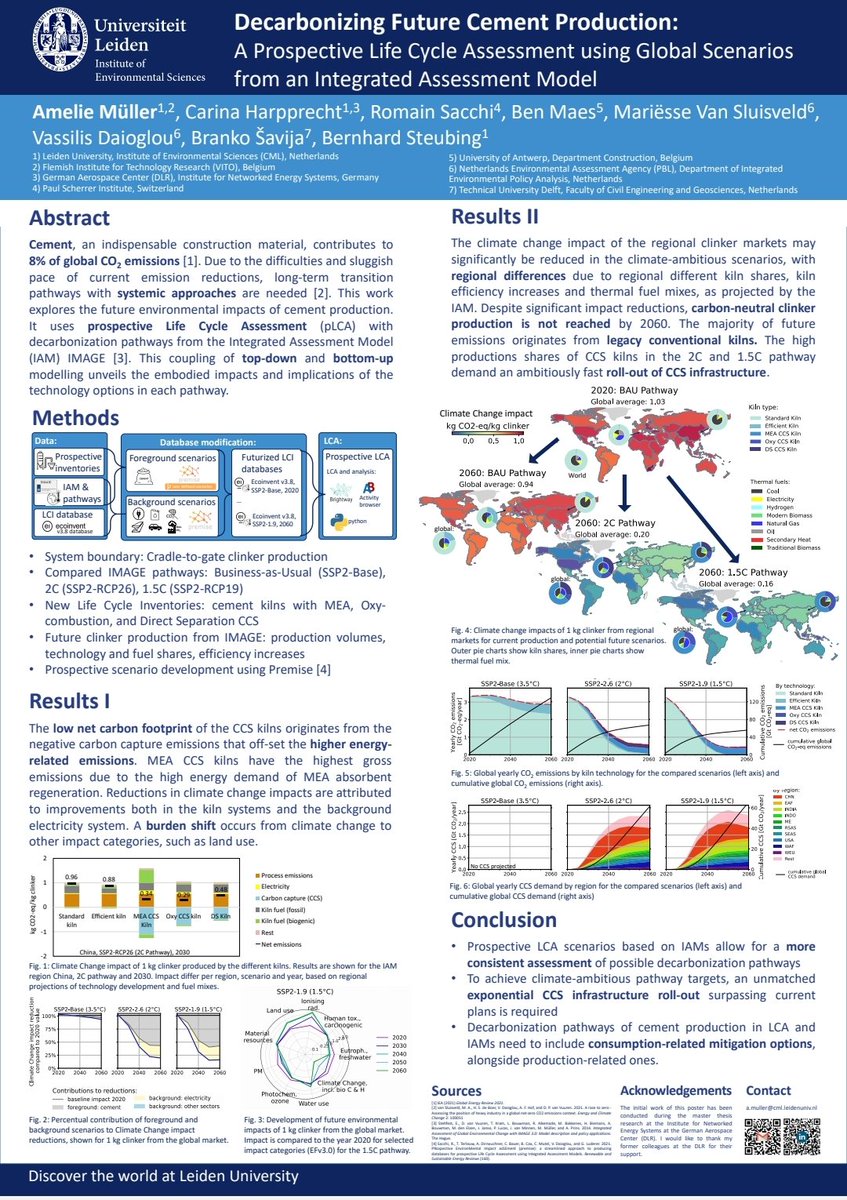 marieyesse's tweet photo. For those unable to pick where to go on Tuesday, do visit Amelie Mueller to talk about what she learned from coupling #pLCA with #IAM @IMAGE_PBL and discovered in light of the global #transition for the #cement industry beyond CC mitigation. #ISIE2023
➡️ https://t.co/2sit0XEwqv https://t.co/k58ewv2G3M