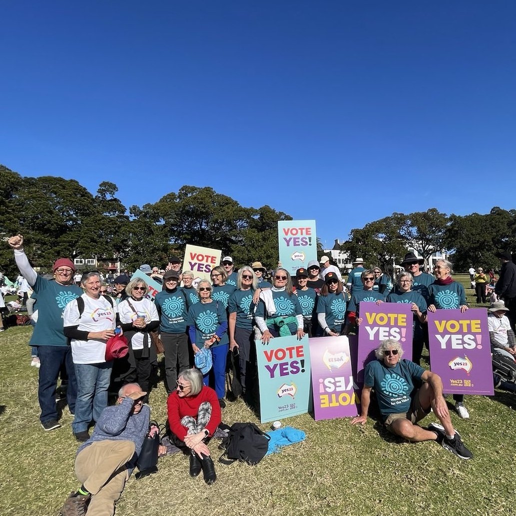 tallandtrue's tweet photo. Proud to attend @yes23au's #ComeTogetherForYes event in #Sydney today with fellow #WentworthForTheVoice volunteers. Inspiring performances and speeches. #VoteYesAustralia for recognition of #Indigenous #Australians in the #Constitution and a #VoiceToParliament. π€πβ€οΈ https://t.co/pPSqHmsvBd