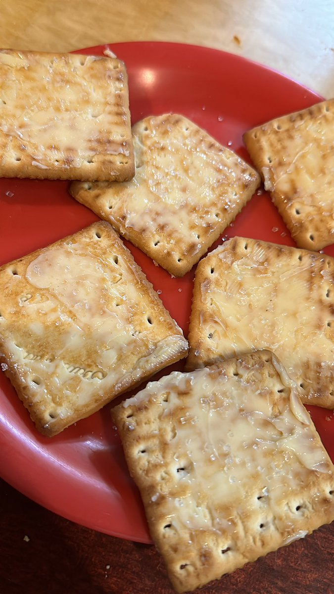 Cracker with butter and sugar&gt;&gt;&gt;&gt;&gt;
