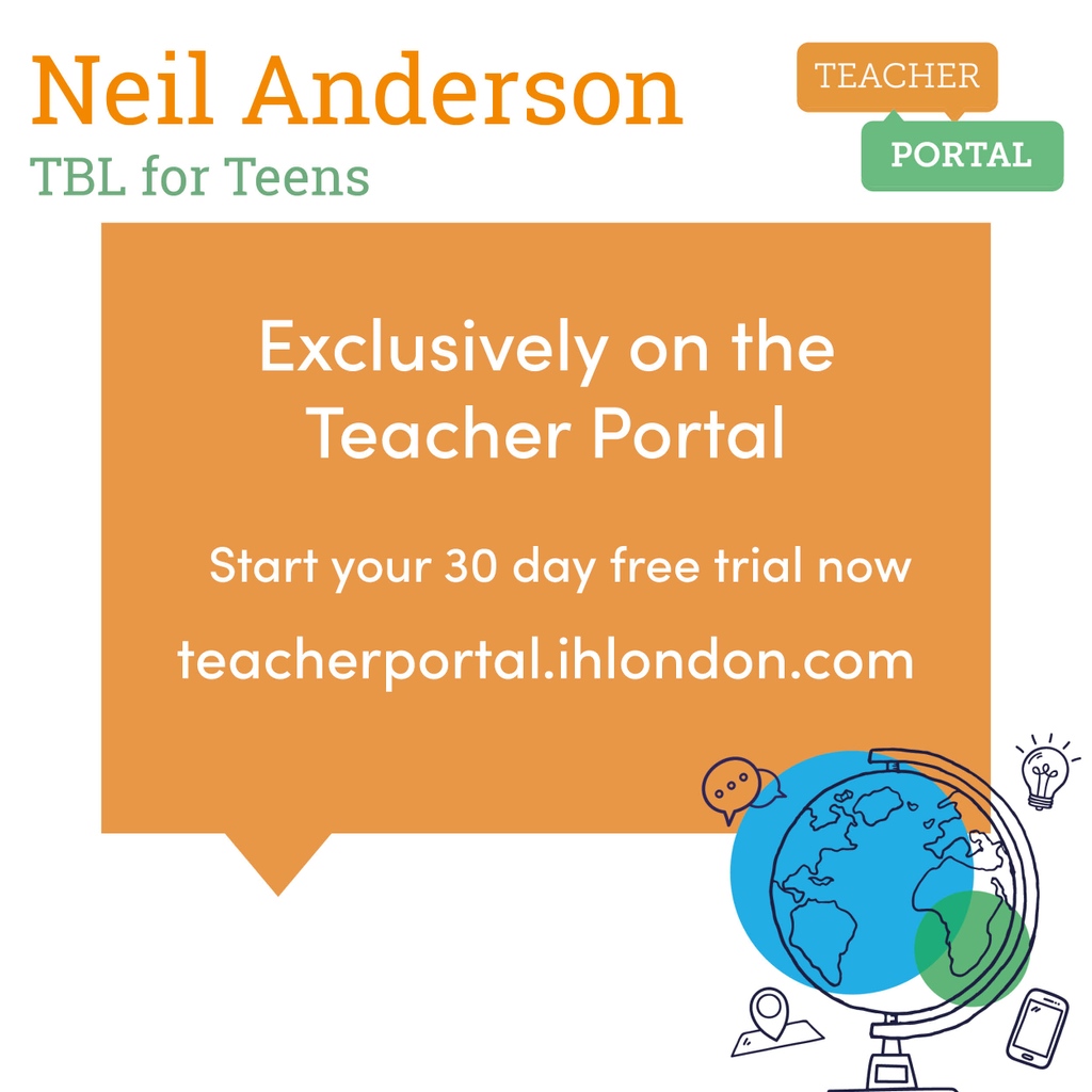 IHLondon's tweet photo. 🎉 Another exciting #webinar:
Neil Anderson: #TBL for Teens | 05th July 2023
Price for Teacher Portal members to attend? ✨ FREE! ✨
Sign up for your 30 day free trial: ➡️https://t.co/Nh8dwjNVxy

 #tefl #tesol #esol #efl #elt #englishlanguageteaching #teacher #taskbasedlearning https://t.co/CCEepoPHZK