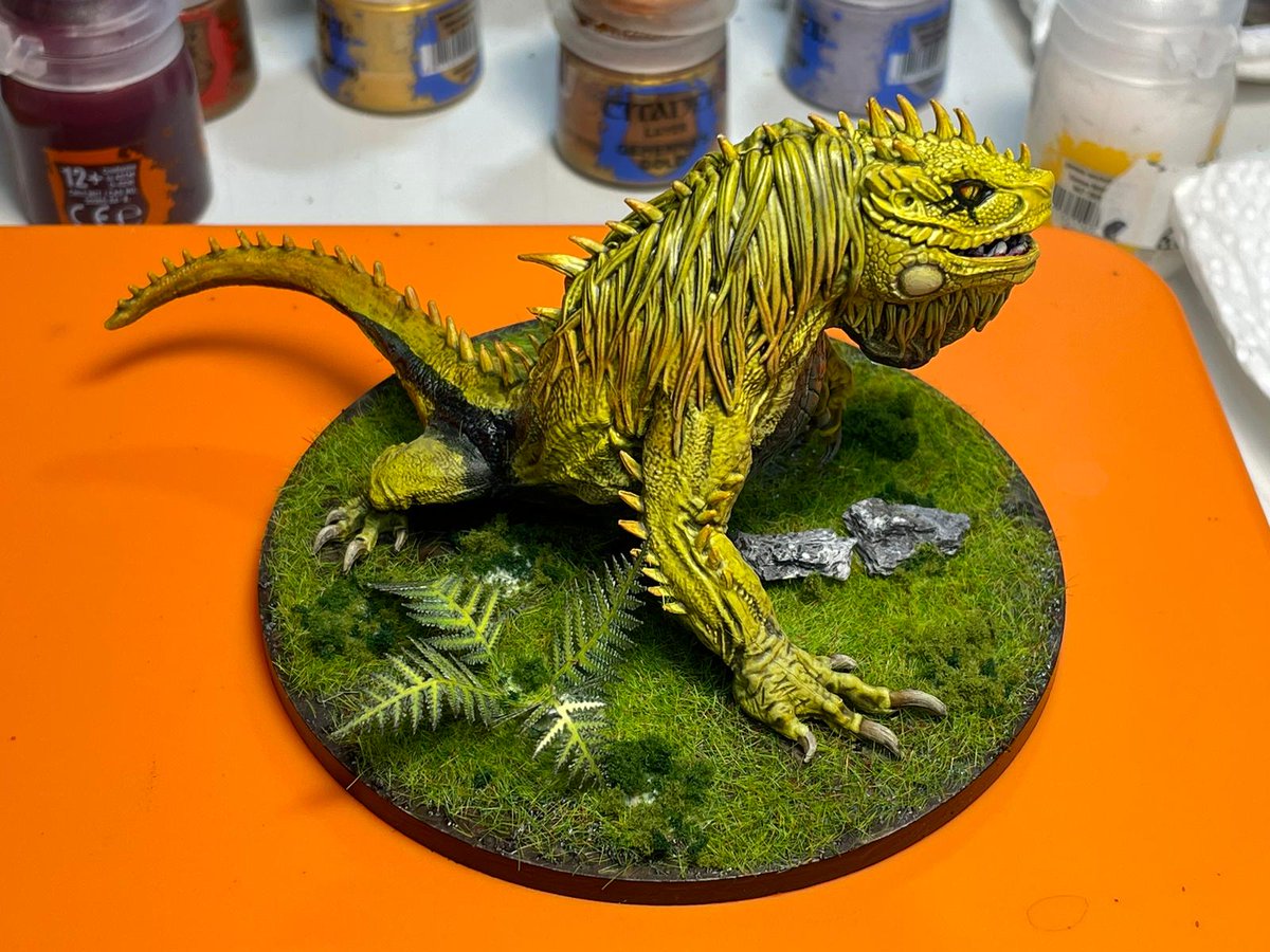 I know it is far from professional, but I am still very proud. What do you think <a href="/SteamforgedLtd/">Steamforged Games</a> and all the  #miniaturepainting #miniatures -people out there?

#mhw #boardgame #hobby