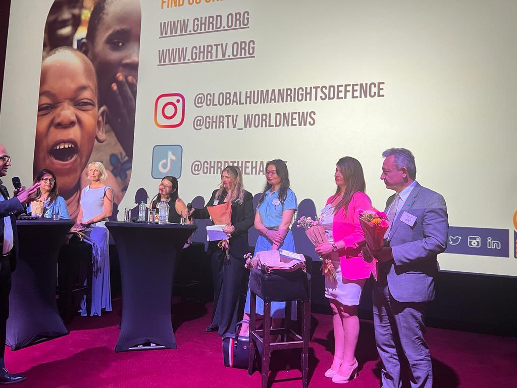 The WUC was pleased to join the Human Rights Film Festival, Women’s Rights edition, organised by <a href="/ghrdthehague/">GHRD</a>, in the Hague. 

WUC President <a href="/Dolkun_Isa/">Dolkun Isa</a> &amp; WUC Women’s Committee Director, <a href="/ZumretErkin/">Zumretay Arkin</a> spoke on China’s use of counter-terrorism legislation to legitimize its