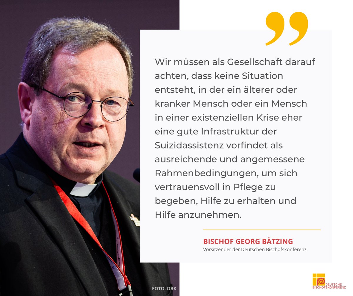 Am 6. Juli 2023 entscheidet der @Bundestag über die Neuregelung der #Suizidassistenz. Die Abgeordneten verdienen Respekt für ihre Auseinandersetzung mit diesem ethisch und rechtlich herausfordernden Thema. „Suizidassistenz ist Realität in #Deutschland“, erklärt Bischof #Bätzing,…