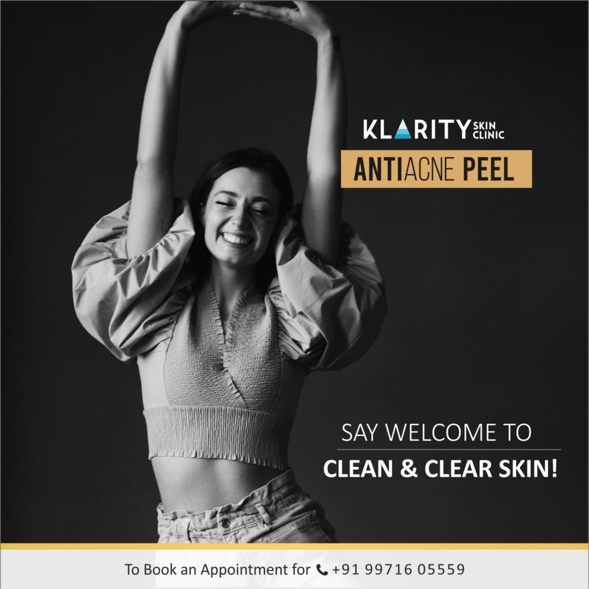 A clear skin gives you the confidence to face the world. A clear skin is the sign of good health and happiness. Show your best self with a clear, glowing skin!
To Book an Appointment,
Call +91 99716 05559
#antiacneskincare #ClearSkinGoals #glowingskintips #AcneProneSkin #gk2