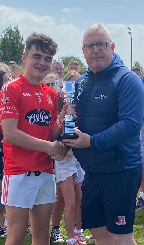 RebelOg_'s tweet photo. @REBLEOGEAST   Would like to say well done to both teams who played in the Fe14 Football Championship Division2 Shield Final, and congratulations to @MayfieldGAA on their win 🏆 

@MayfieldGAA 4-7 
@GAA_StVincents 1-4 https://t.co/s3P6J5oFZx
