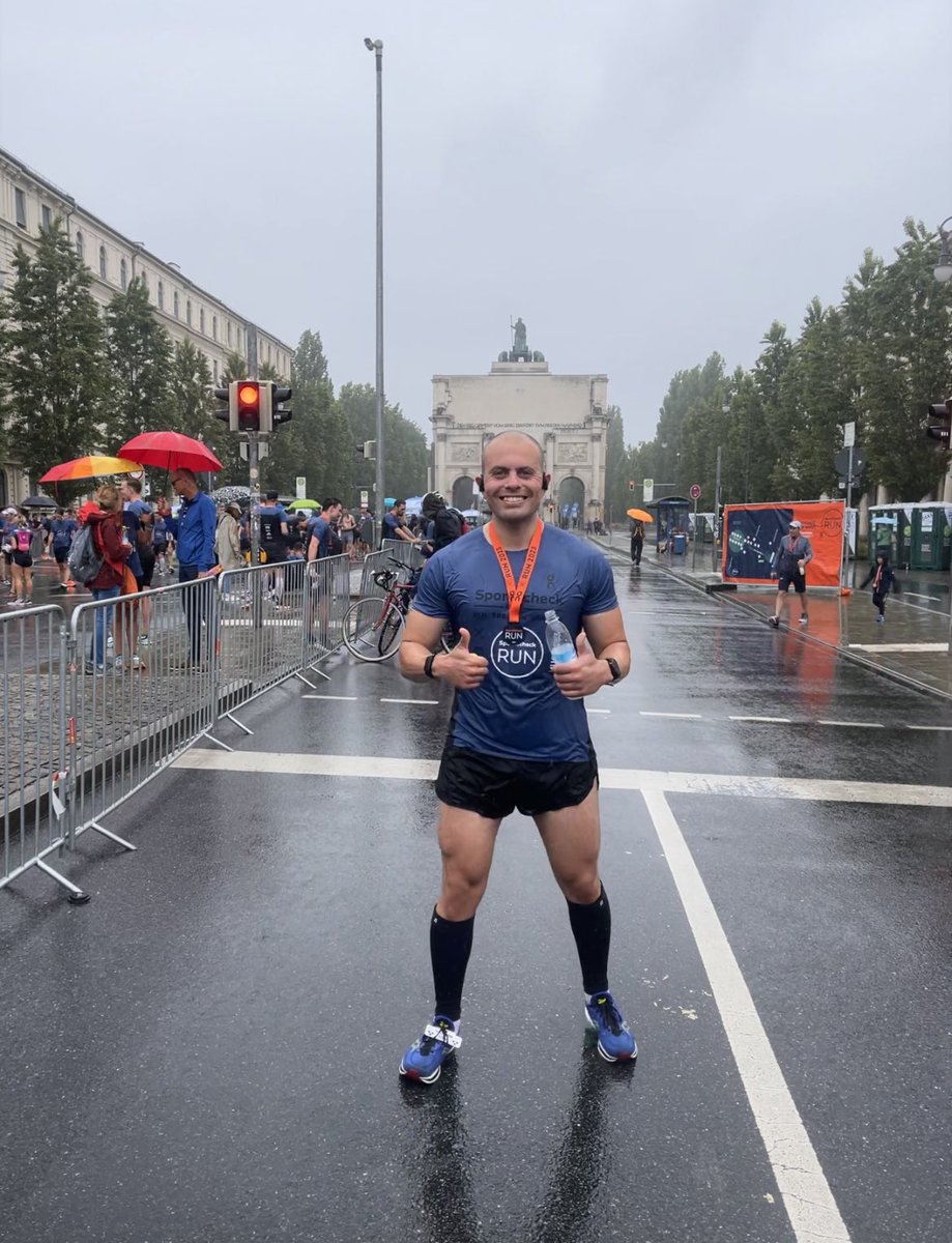 Completed my first official half marathon in Munich this morning, cool
Crowd and Amazing vibes.