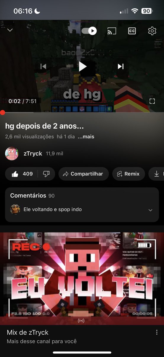 oiiii?????? video de volta ja ta com quase 3 mil views e 400 likes???? fui pra uma festa cheguei agora de madrugada fui ver o feed do video e explodiu, to sem palavras 😳 felicidade que nao cabe no peito, carinho foda da galera ❤️