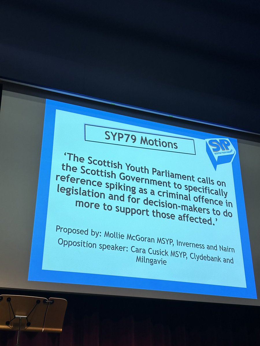 First member motion of #SYP79 proposed by @molliemsyp Eastwood is all in favour of this mollie and our constituency as a whole were shocked to know this was not already law!