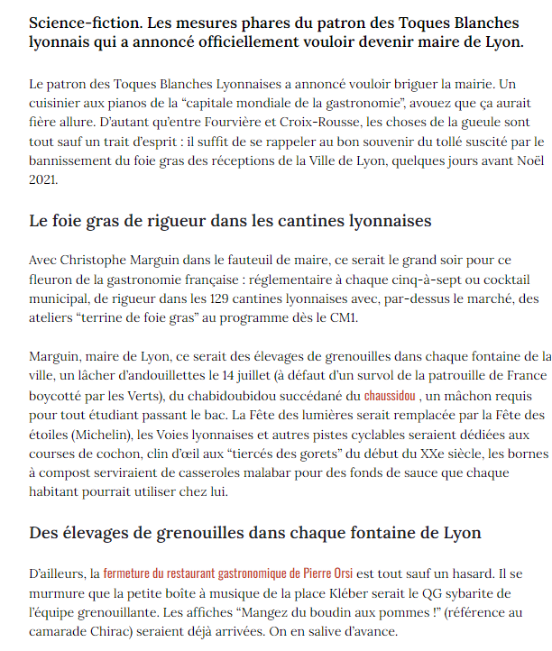 Tu cliques sur un article de @LamyGuillaume pour connaître le projet de @ChM_officiel pour la ville de Lyon.

Et tu tombes sur une fanfiction de Caradoc à la mairie.