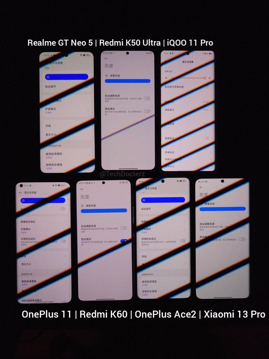 High-Frequency PWM Dimming comparison between 7 different smartphones.

Smartphones are
- Realme GT Neo 5
- Redmi K50 Ultra
- iQOO 11 Pro
- OnePlus 11
- Redmi K60
- OnePlus Ace 2
- Xiaomi 13 Pro

Retweet will be appreciated

#PWMDimming #Realme #Redmi #OnePlus #iQOO #Xiaomi https://t.co/7f04Xs9PFH https://t.co/95ht393Srg