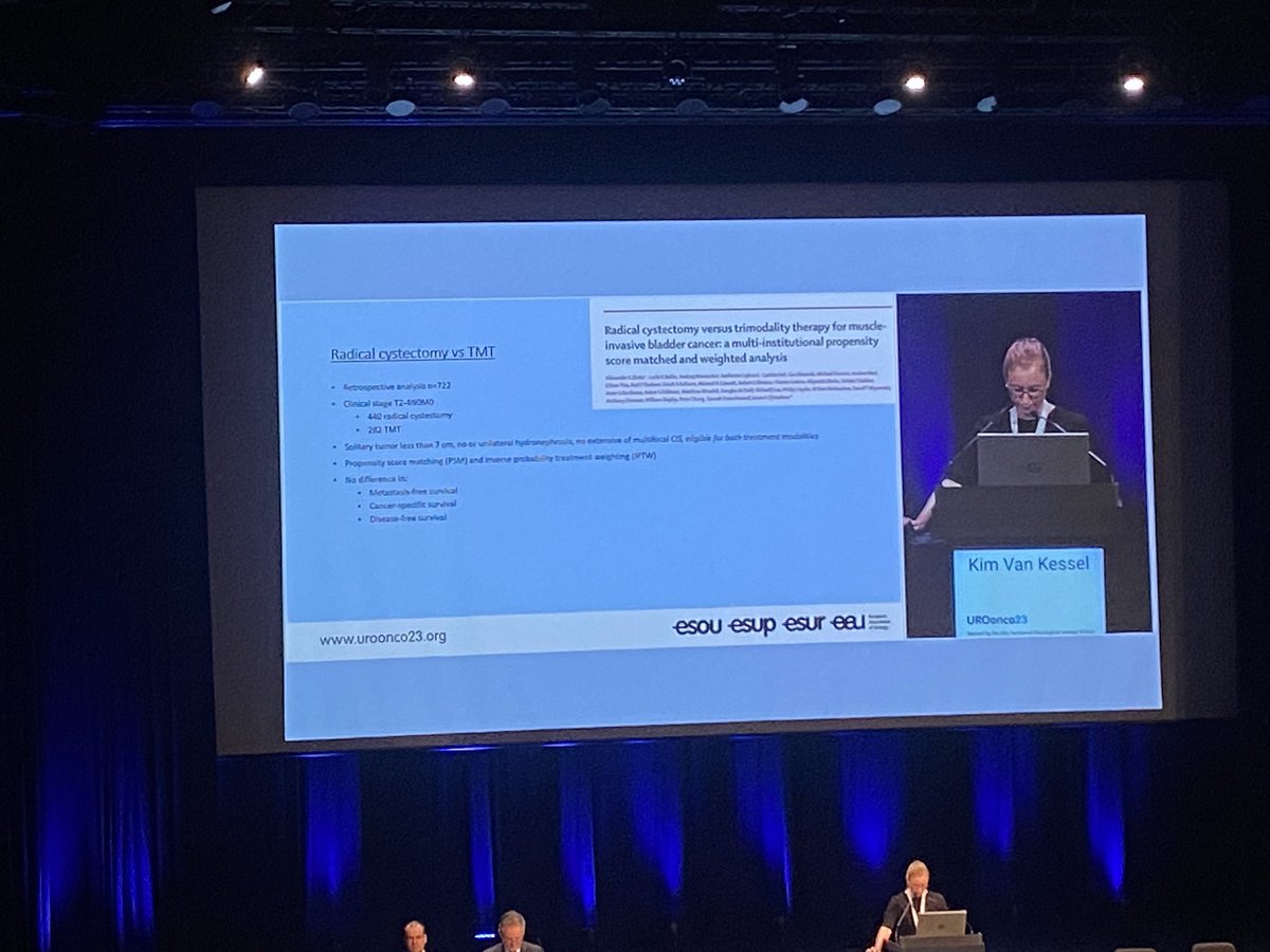 TMT should be offered to ALL patients that have solitary <7cm T2 muscle invasive Bladder Cancer. #uroonco23 @GETUG_Unicancer @PaulSargos @gu_onc