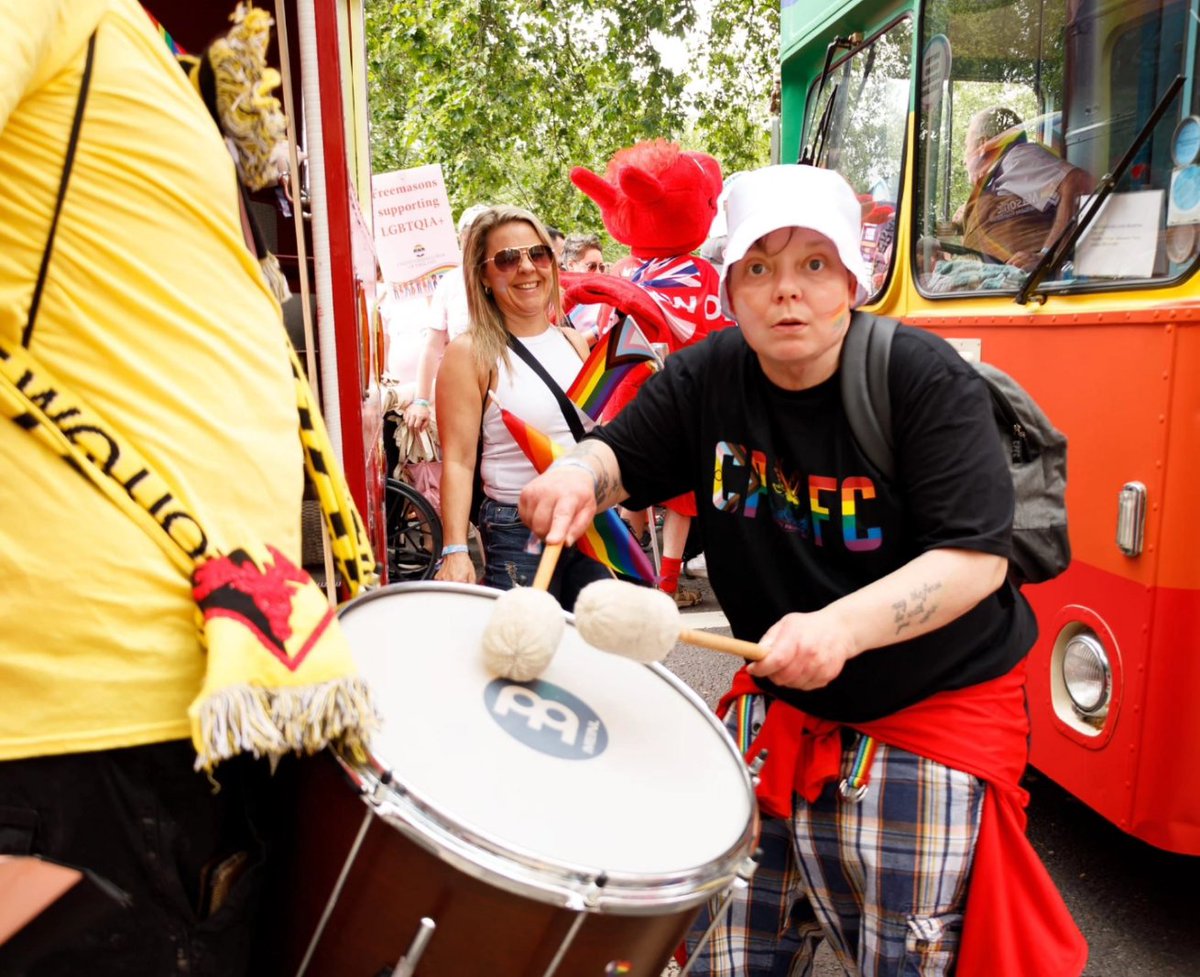We had a great day at <a href="/PrideInLondon/">Pride in London</a> ! Thanks for all the cheers and shout outs on the way round. Eagles! ❤️💙🏳️‍🌈