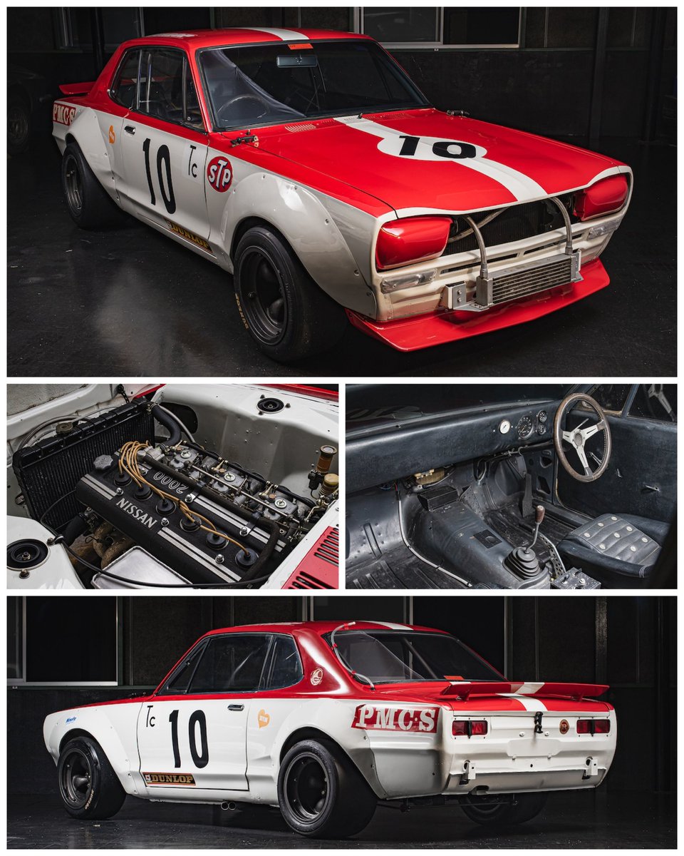 Here’s a stunning Hakosuka for  #SkylineSunday. This privateer race car, supplied new by Nissan Prince Sport Corner, was a one owner car for nearly 50 years. 

#Nissan #Skyline #NissanSkyline #GTR
#KPGC10 #日産スカイライ #ハコスカ #スカイライン #S20