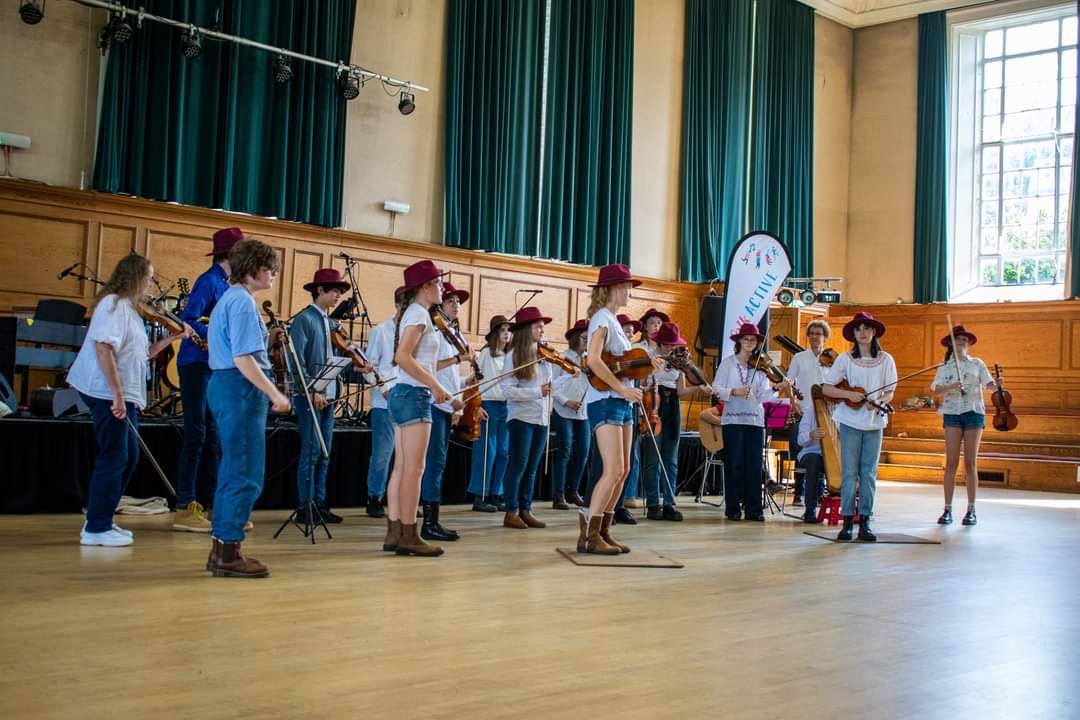 🎉🎵 Unforgettable time for The FolkActive Youth Ensemble at <a href="/cecilsharphouse/">Cecil Sharp House</a> for the Youth Folk Takeover Day! They performed an exciting set of their favourite tunes along with some Hampshire stepping. Huge thanks to the organisers <a href="/TheEFDSS/">EFDSS</a> and the other incredible performers!