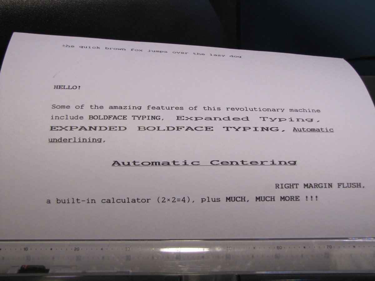 Cheese06909689's tweet photo. Massive score this week, Brother EP 43 typewriter sold as parts, a couple C cells and she is off to the races. The best part is, it can also print thermally. https://t.co/eNsoskbbIZ
