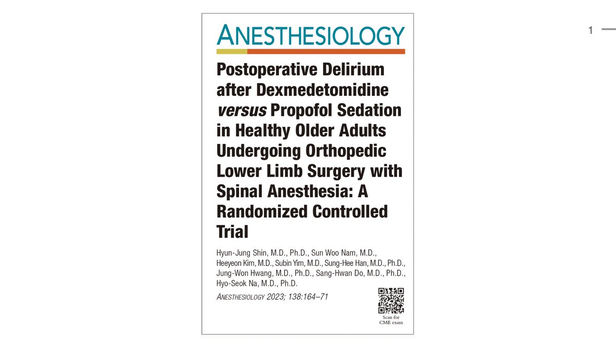 yusuke_mazda's tweet photo. Just finished preparing our upcoming Journal Club✨
Dexmedetomidine versus Propofol sedation for preventing postoperative delirium🧠
Which is your favorite🧐
#PatientSafety #PostoperativeDelirium https://t.co/3D6RyYoErR
