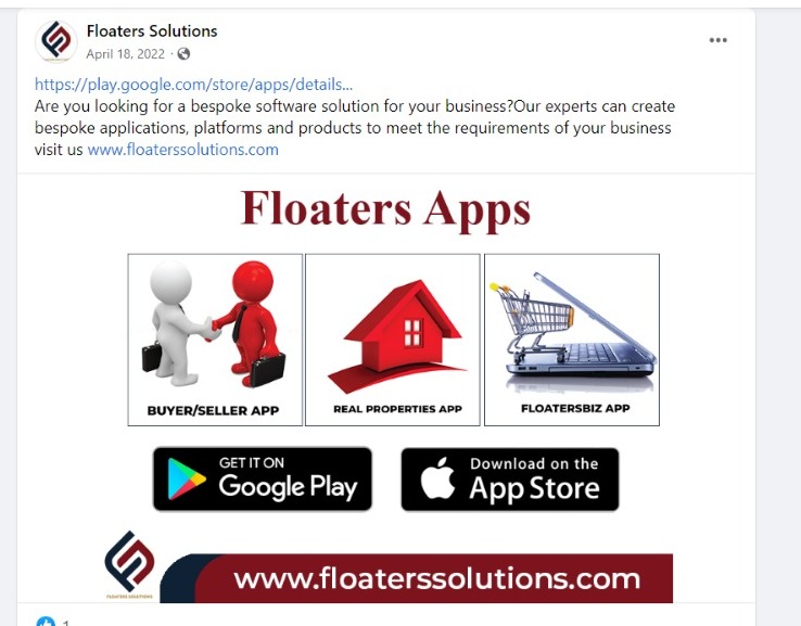 Goodmorning have you heard about Floaters App ?
FREE ADVERTISING 
#FloatersBiz
Get OneMillion Views