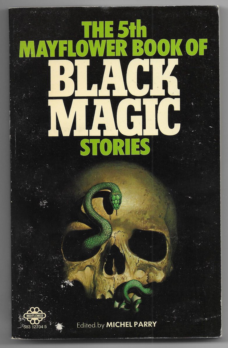 cmacfin's tweet photo. Excited to add this book to my #eBayStore:  The 5th Mayflower Book of Black Magic Stories edited by #MichelParry. A 1976 Mayflower paperback original. Skull cover by #LesEdwards.  #Horror #Magic #HorrorAnthologies #Mayflower #PaperbackOriginal #eBay https://t.co/TEDFnAQsbv https://t.co/34DxsEpG7w