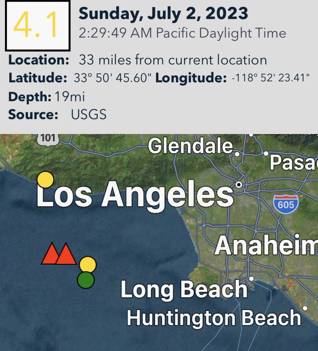 RT @GigiGraciette: No, you weren’t dreaming.
That was an #earthquake
4.1 off the coast of Los Angeles. 
@foxla https://t.co/0I4J530Dzn