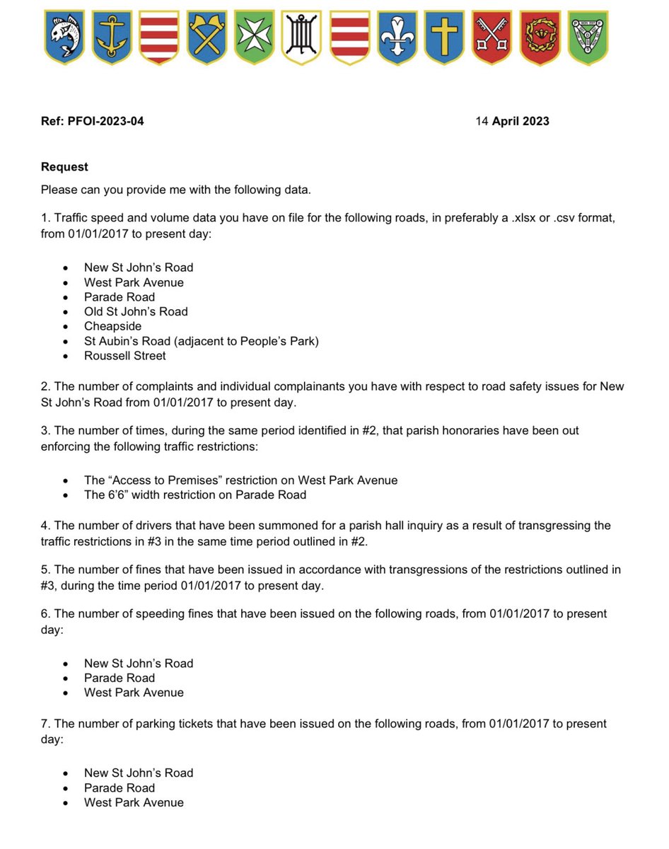 _robhayward's tweet photo. Parish FOI Response https://t.co/tteWHiJbzm
