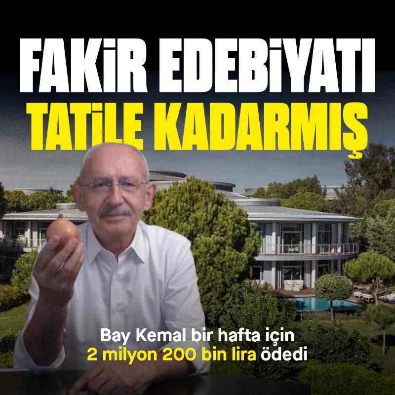 yenisafak's tweet photo. Seçim kampanyası boyunca mütevazi bir yaşam imajı verme çabası ile evinin mutfağından şov yapan Kılıçdaroğlu, bayram tatilini ailesiyle birlikte Belek'te geceliği 316 bin lira olan lüks villada 5 gün geçirdi.