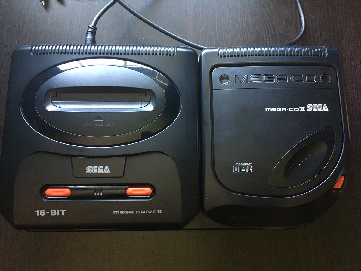 PS4Ron's tweet photo. I did take out my #Sega #MegaDrive2 #MegaCD2 combo from the storage, this is a beast. Gonna give it a try later today with my new component cable from #RetroGamingCables 😎 @SertesN @ExpAnsgar @SNESJunkie @OlaviViha @JoeSodapop1 https://t.co/vsMW5tAo2W