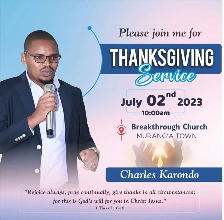 Give thanks to the Lord for His Faithfulness is Everlasting.
<a href="/CharlesKarondo/">charles karondo</a> thanksgiving 🙏