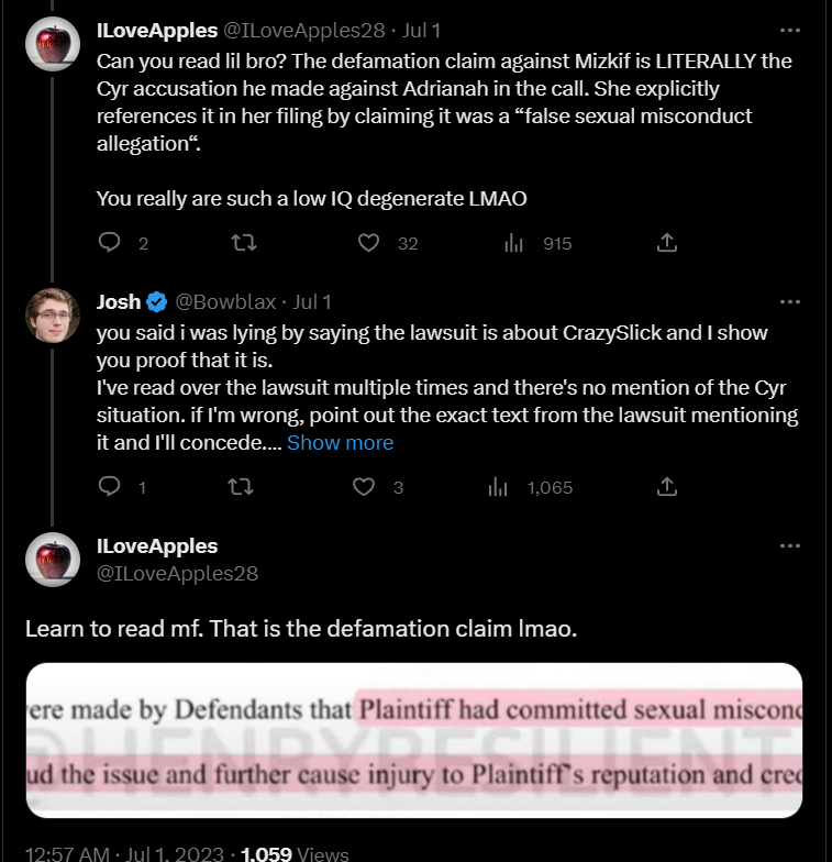 SpaceOctopus5's tweet photo. @Bowblax did you accidentally forget to post the following replies by iloveapples where he debunks all your claims lol. https://t.co/2uJUSCpsLO