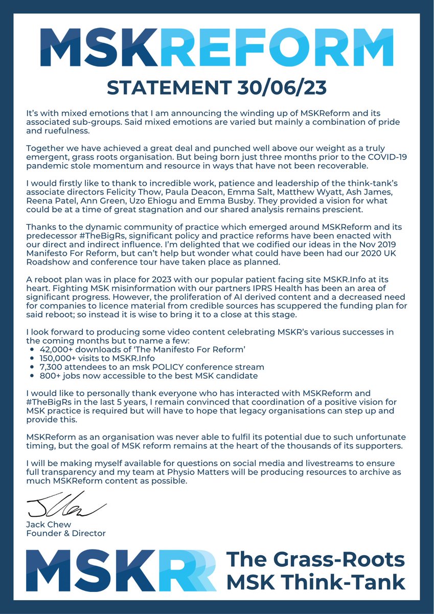 MSKReform's tweet image. They say timing is everything…

Thank you all for helping us try something new and despite ridiculous challenges achieve something great. 👊 #MSKReform