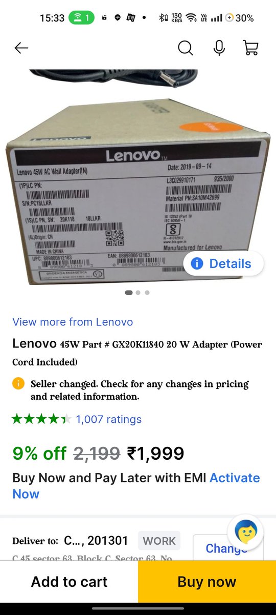 chinkigarg2's tweet photo. Scam alert!

@Flipkart cancel the order when price rise so customer suppose to order again 
Same product is showing now for 1999 which I ordered for 1599
Stop making fool https://t.co/pjMyUTjF8s
