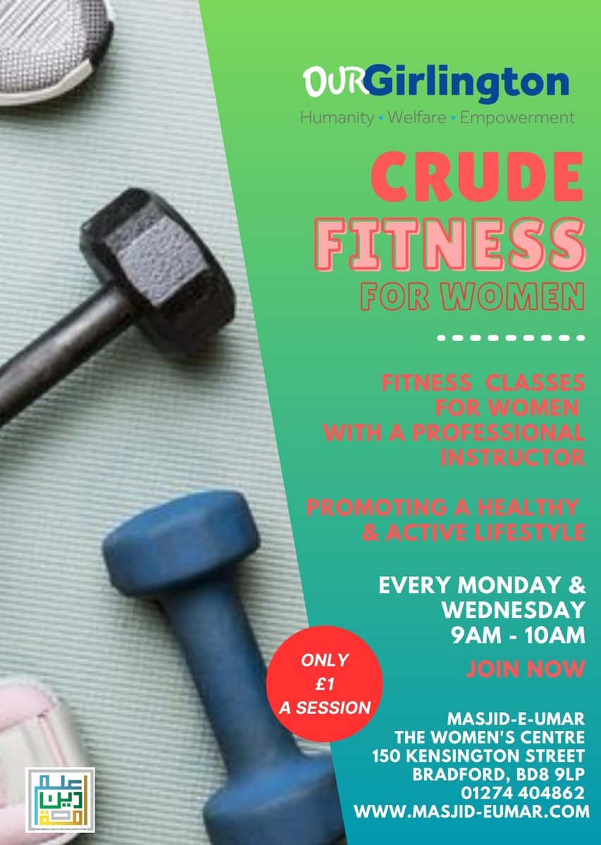 Sister's Fitness Classes Announcement!

Due to high  demand now we are having 2 fitness sessions, every Monday and Wednesday at 9am until 10am. Join us only £1.