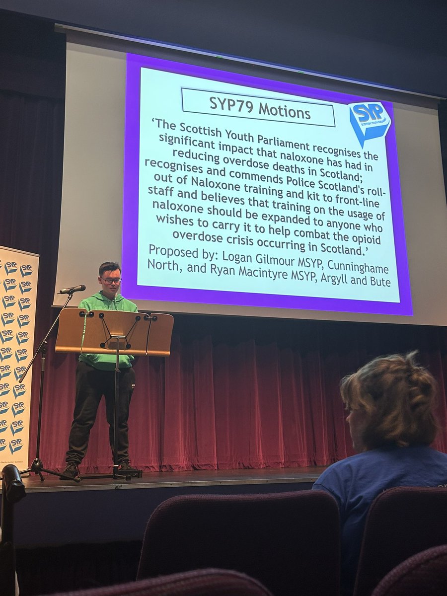 Motion number 6 presented to reduce overdose rates by rolling out Naloxone training. Eastwood was very much in favour with 80% agreeing this was a huge issue. Thank you Logan and Ryan!