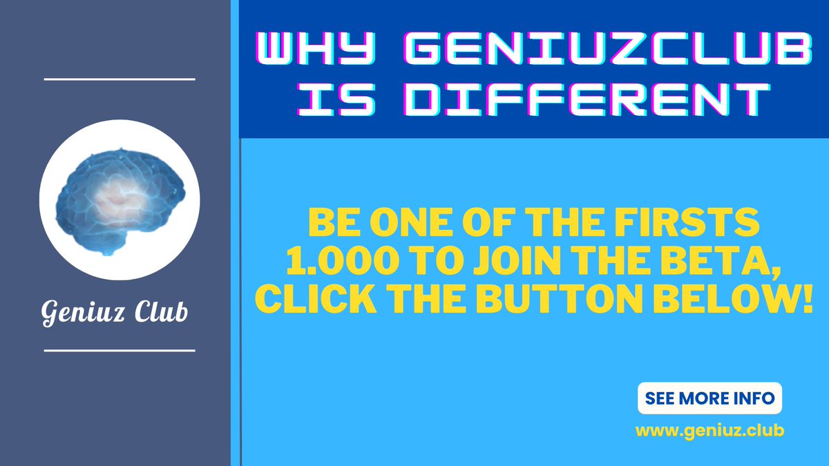 Be one of the firsts 1.000 to join the beta, click the button below!

Get more info: geniuz.club

<a href="/geniuz_club/">GeniuzClub</a>
#Btc #doge #eth #shib #coin #token #nft #Crypto